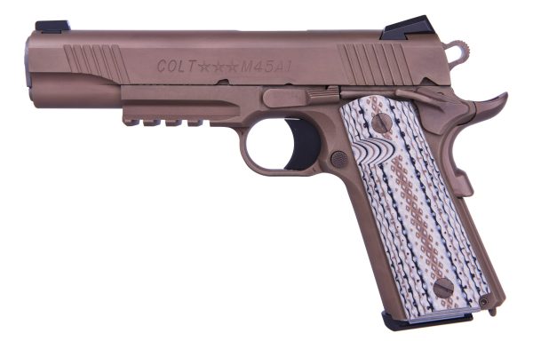 Colt M45A1 45ACP BROWN 5" NS RAIL