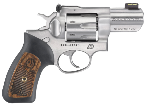 GP100 357MAG 2.5" SS 7SHOT AS 1774 | FIBER OPTIC FRONT SIGHT