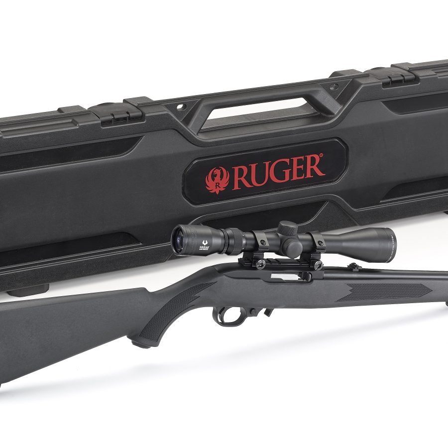 10/22 CARB 22LR BL/SYN COMBO # 31143 | VIRIDIAN SCOPE & CASE