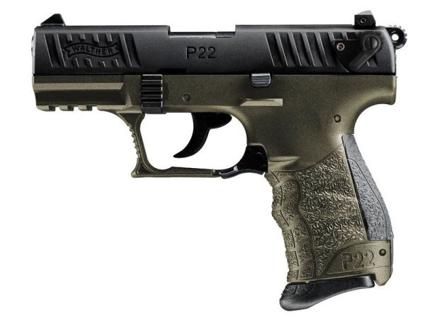 P22Q MILITARY 22LR 10+1 3.4" BLACK SLIDE/OD FRAME