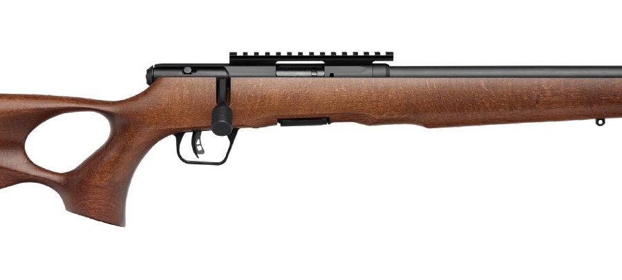 B17 17HMR BLK/WOOD 18" THD 70817 | THREADED BARREL