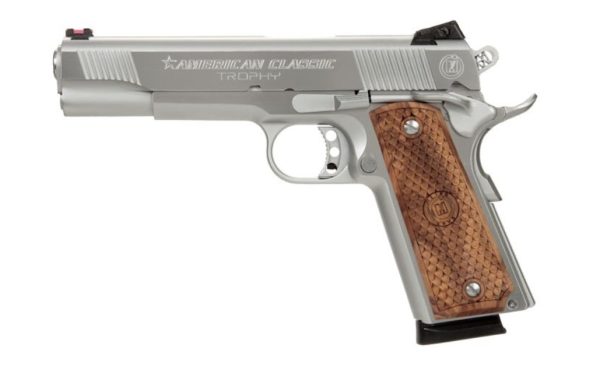 TROPHY 1911 45ACP HC 5" 8+1 HARD CHROME | MAHOGANY GRIPS
