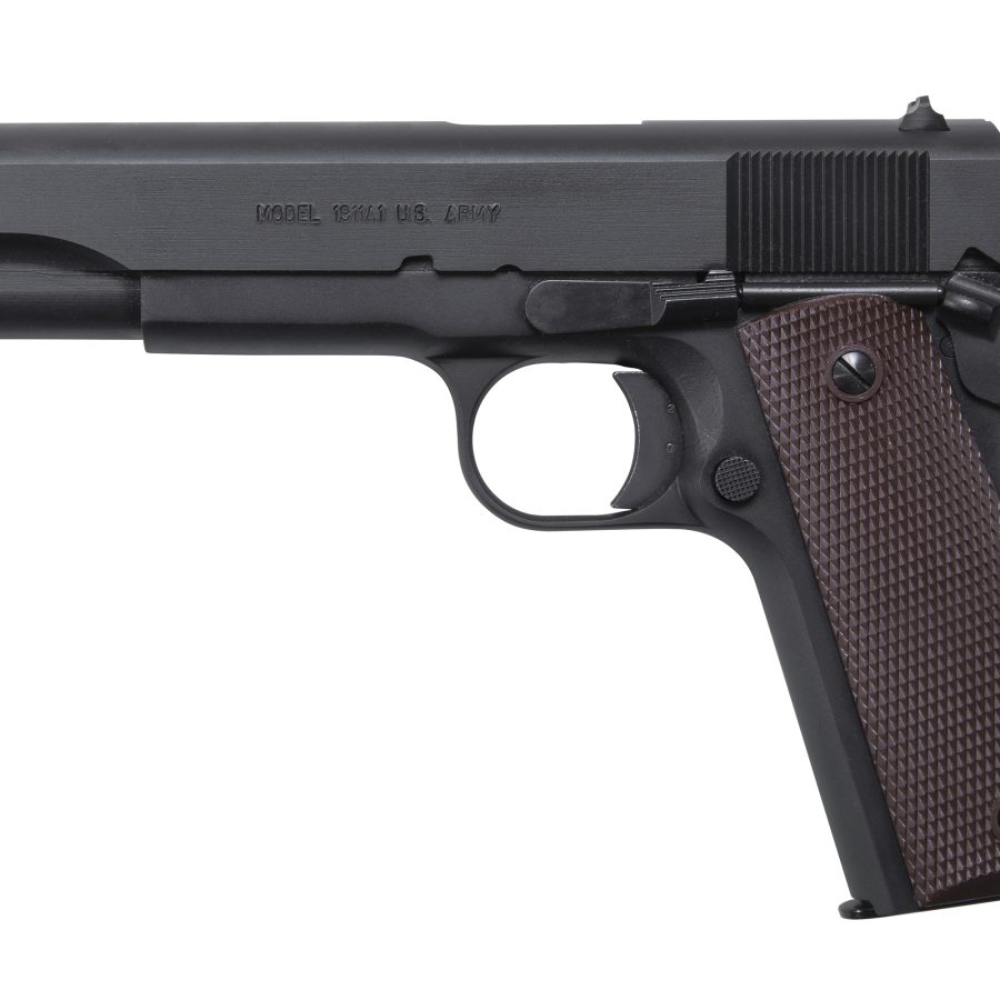 COMMANDER 1911A1 45ACP MT BLK 4.25" BBL|BROWN PLASTIC GRIPS