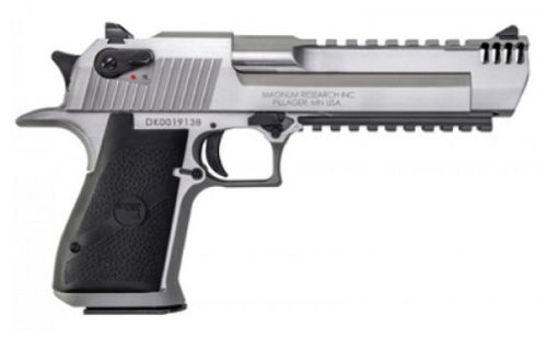 DESERT EAGLE 50AE SS 6" MZL BK BOTTOM RAIL|INTEGRAL MZL BRAKE