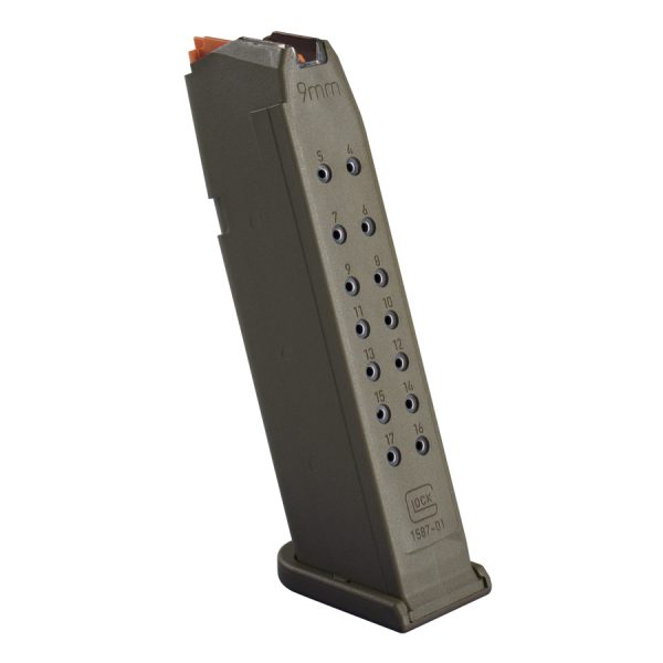 MAGAZINE G17 9MM 17RD ODG PKG PACKAGED | O.D.GREEN