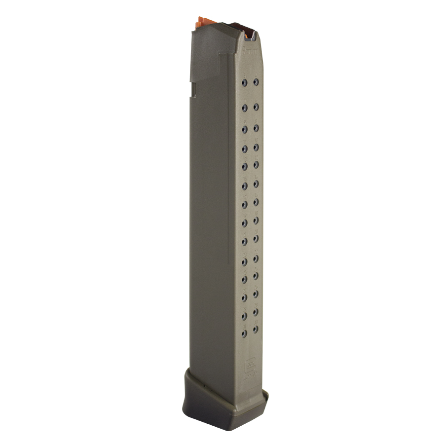 MAGAZINE GLK 9MM 33RD ODG PKG PACKAGED | O.D.GREEN