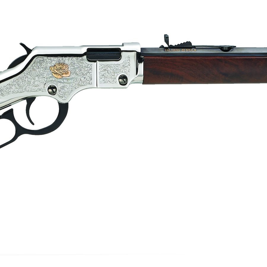 AMERICAN BEAUTY 22LR BL/WD 20" SILVER ENGRAVED RECEIVER