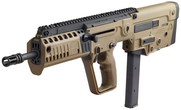 TAVOR X95 9MM FDE 17" 32+1 FLATTOP/BULL PUP/BUIS W/TRITM