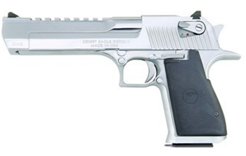 DESERT EAGLE 357 POLISH CHROME 6" BARREL | BLACK RUBBER GRIPS