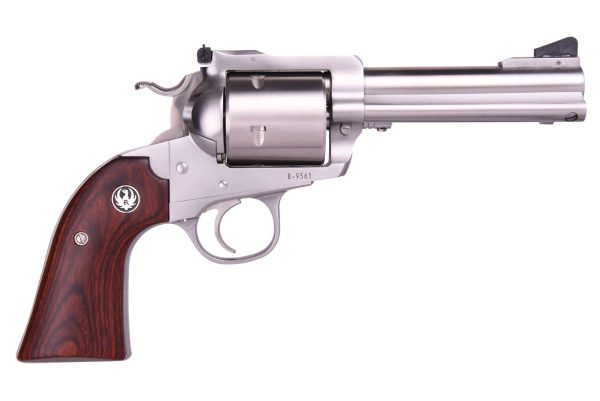 BISLEY 480RUG SS 4-5/8" 5SH AS 0872 WOOD GRIPS/UNFLUTED CYL