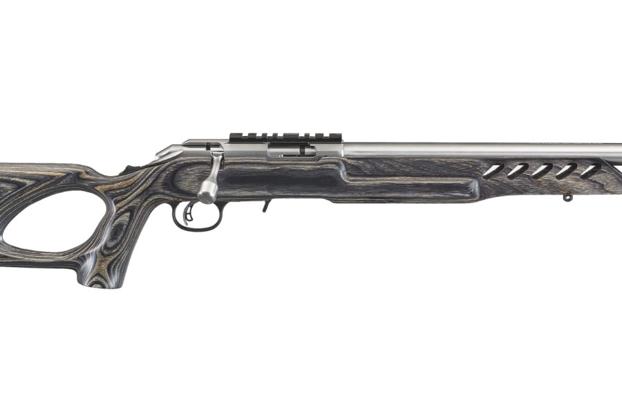 AMERICAN 22LR SS/LAM THOLE 18" 8366|BLACK LAMINATE T'HOLE STK