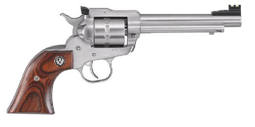SINGLE TEN 22LR 5.5" SS AS 8100 HARDWOOD GUNFIGHTER GRIPS