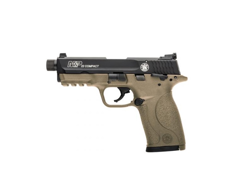 M&P22 COMPACT 22LR FDE THREAD 10242| INCLUDES 1/2X28 ADAPTER