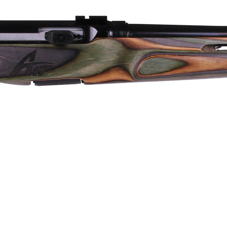 A17 TARGET 17HMR BL/GRN THBHL# 47009|GREEN LAM THUMBHOLE STK