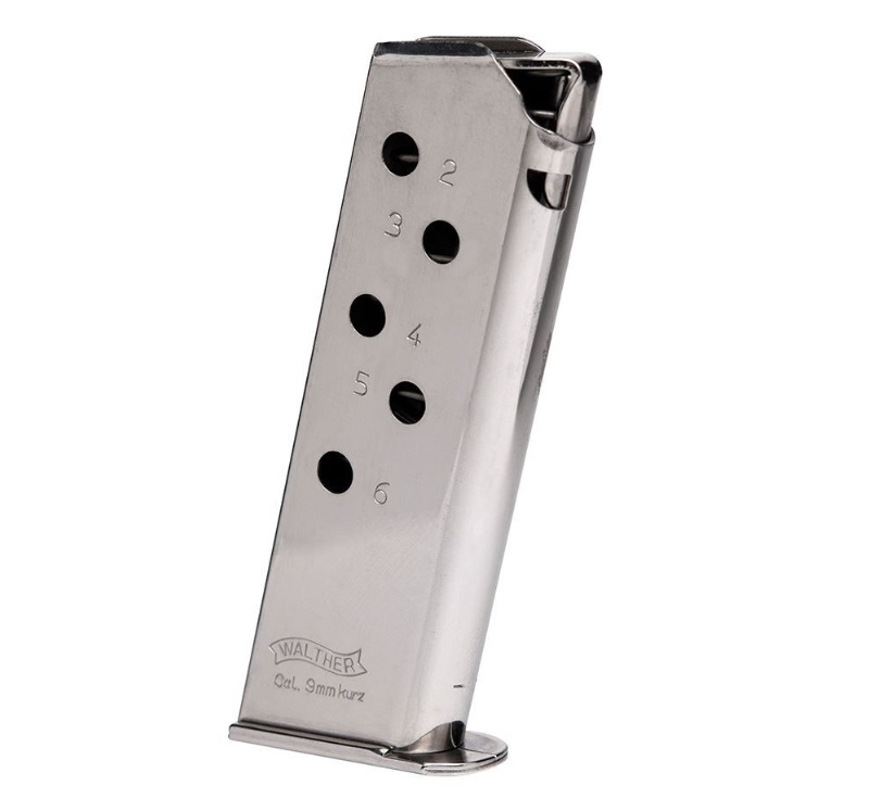 MAGAZINE PPK 380ACP 6RD NICKEL nan