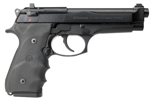 92FS 9MM BRIGADIER BLACK 15+1 WRAPAROUND RUBBER GRIPS