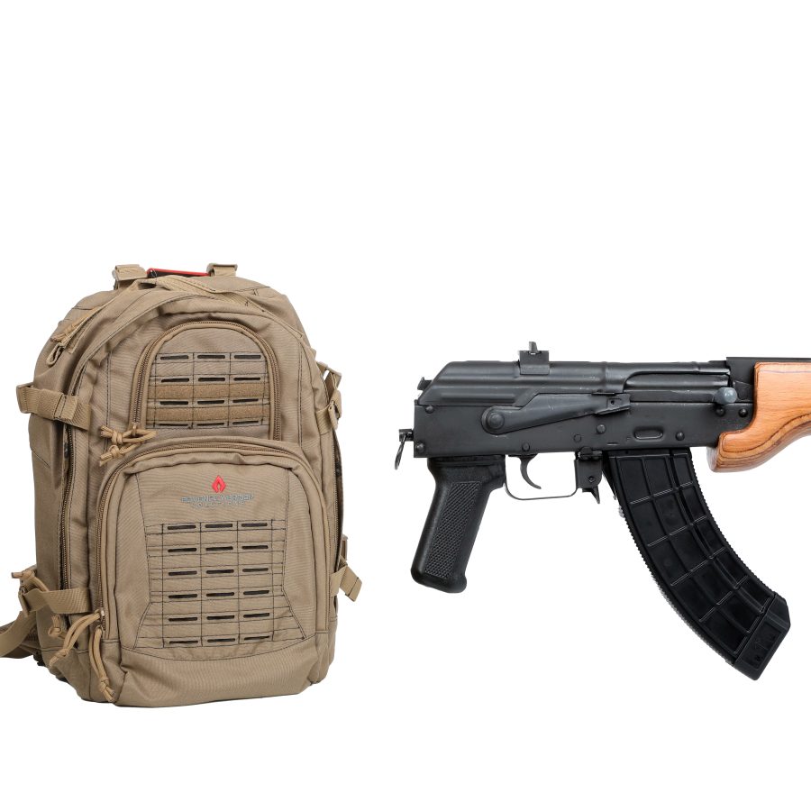 MICRO DRACO 7.62X39 TAN PKG TAN AWS BACKPACK | 4 MAGAZINES