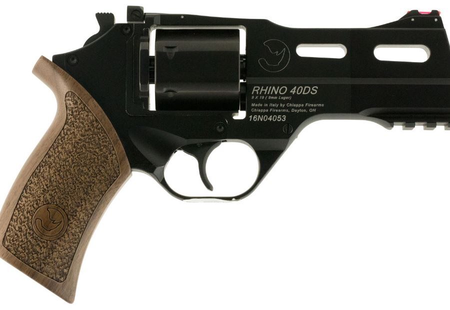 RHINO 40DS 9MM 4" BLK ADJ 340.165 WALNUT GRIPS