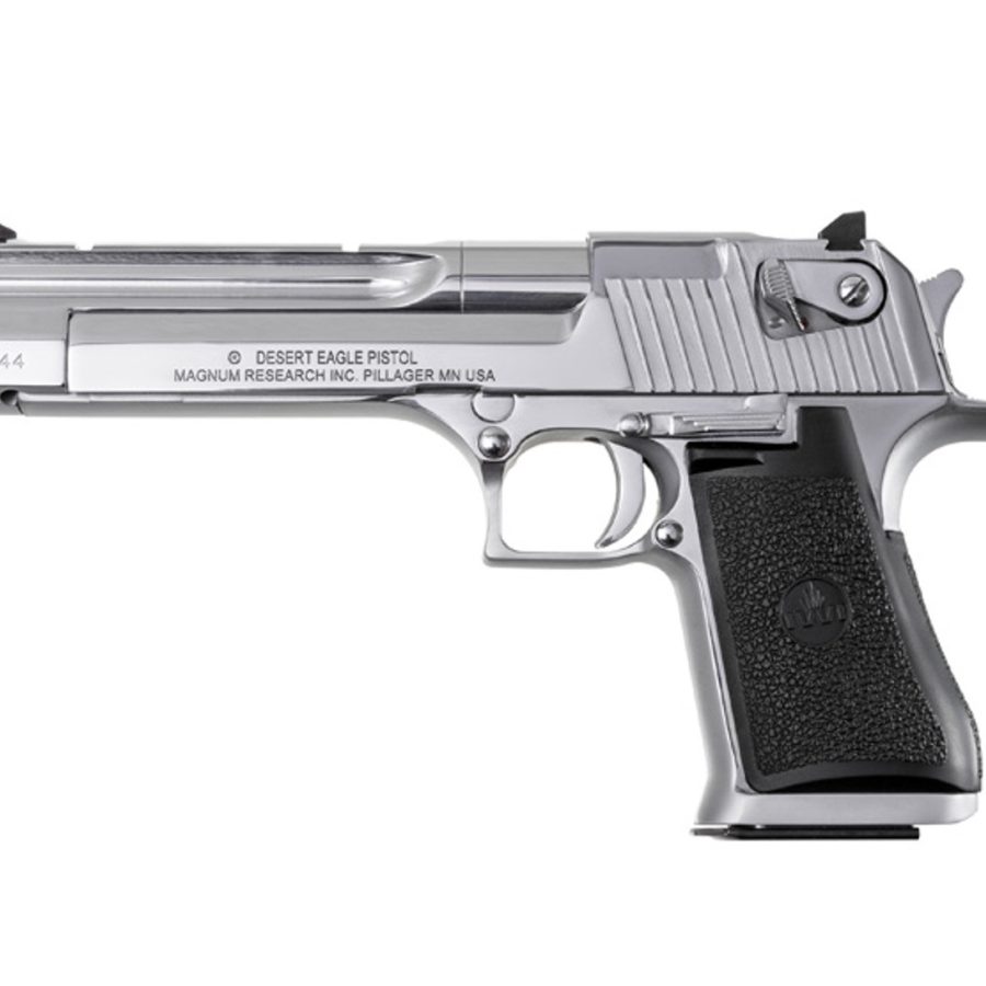 DESRT EAG 44M POLISH CHROME CA 6" BBL|RUBBER GRIPS|CA COMPLY