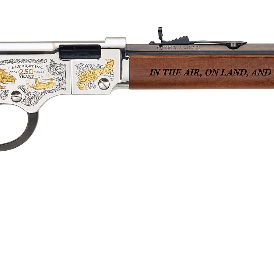 GOLDEN BOY USMC 22LR 250YR BL/WD | 20" BBL | ENGRAVED