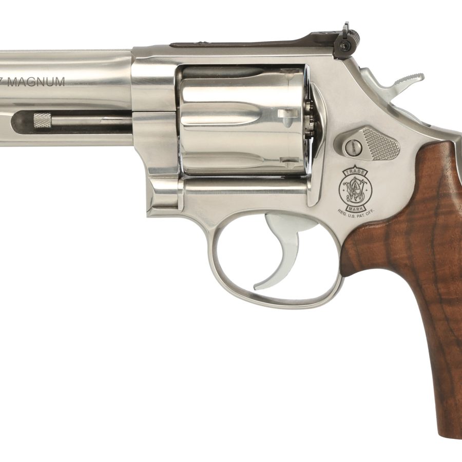 686 MOUNTAIN GUN 357MAG 4" SS BEAR HUG GRIPS/GOLD BEAD/NO IL