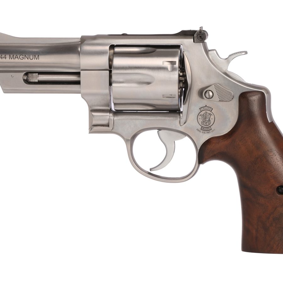 629 MOUNTAIN GUN 44MAG 4" SS BEAR HUG GRIPS/GOLD BEAD/NO IL