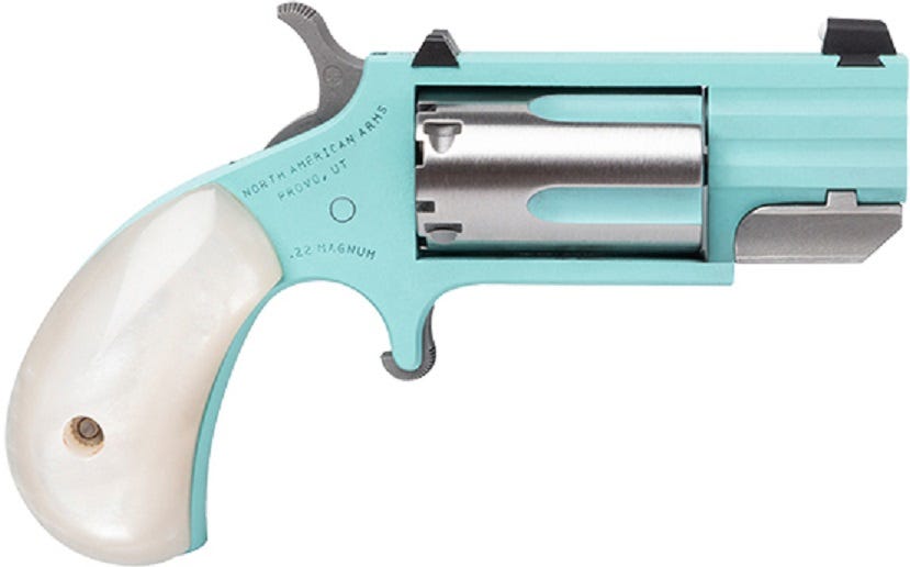 PUG 22MAG REV 1" TURQUOISE NAA-PUG-DTQ-W | PEARL GRIPS