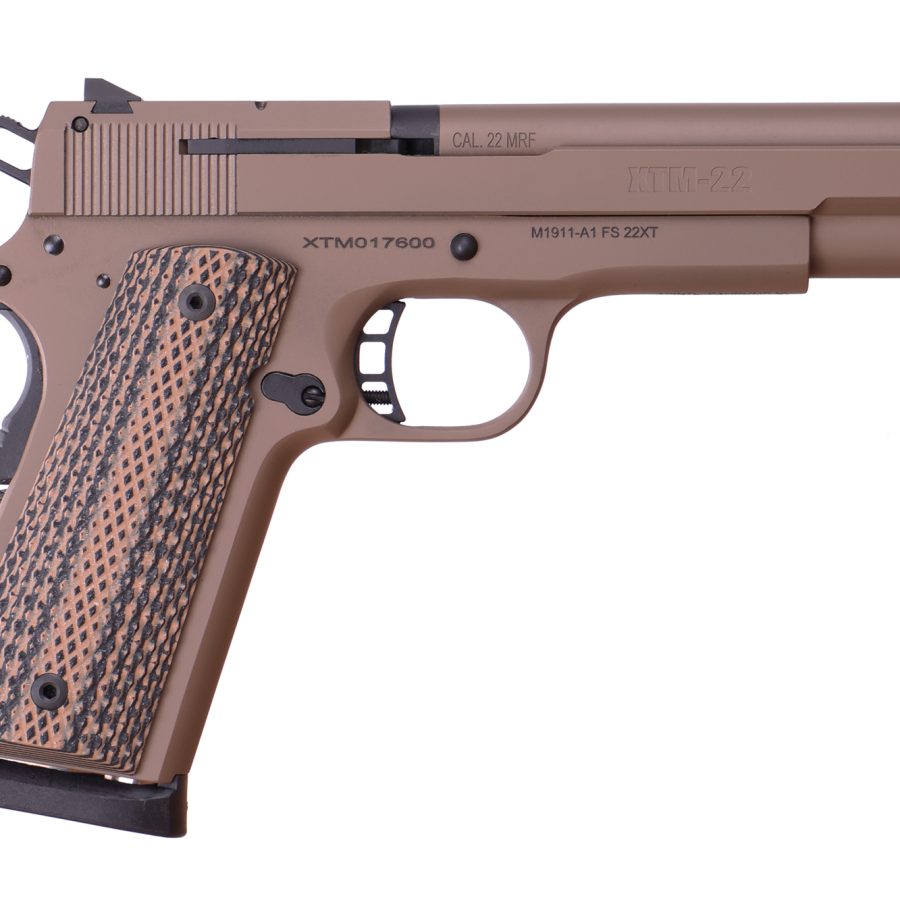 XT22 MAGNUM 22MAG FDE/BROWN 5" UPSWEPT BEAVERTAIL/FIXED SGTS