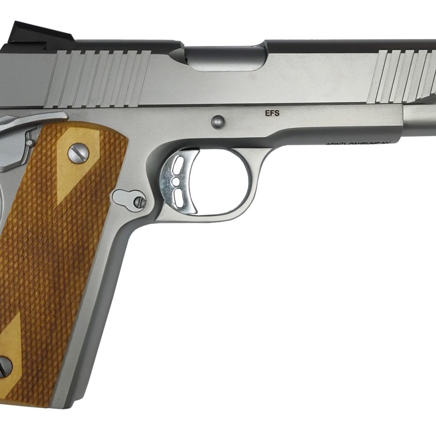 M1911-A1 ROCK 10MM 5" SS CHECKERED WOOD GRIPS