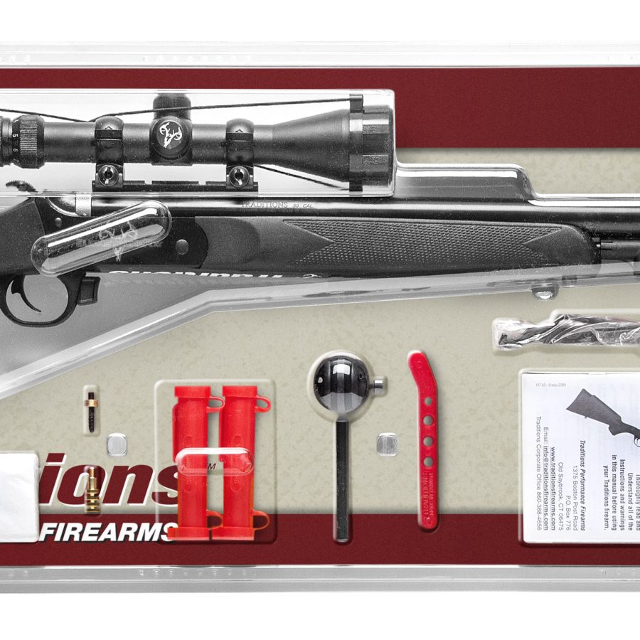 BUCKSTALKER XT 50CAL BLK PKG 3-9X40 SCOPE PACKAGE