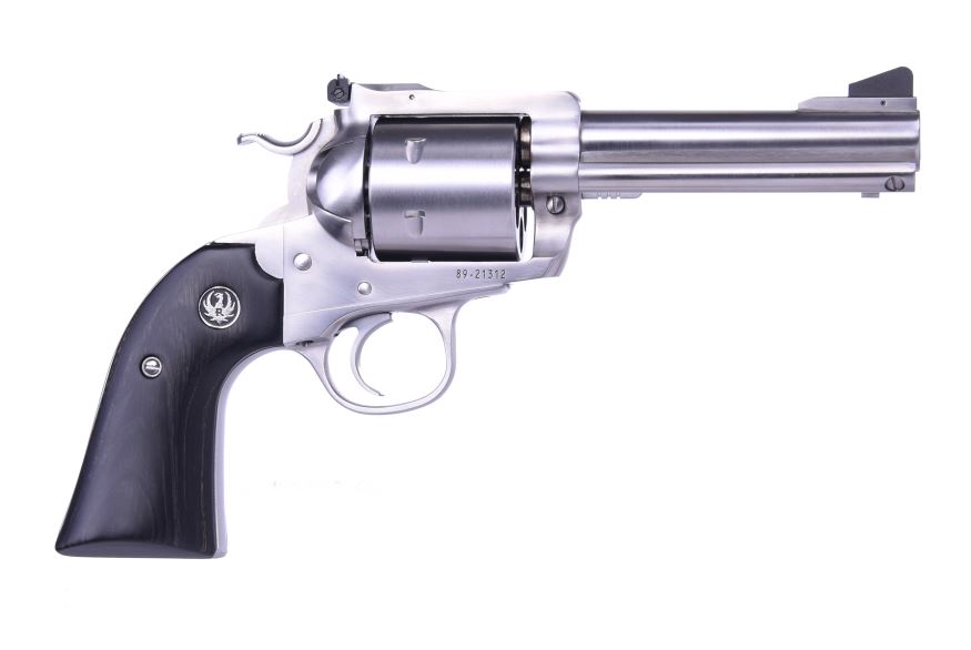SPR BLKHWK BISLEY 44M 4-5/8 SS 0876 STAINLESS/BLACK LAM GRIPS