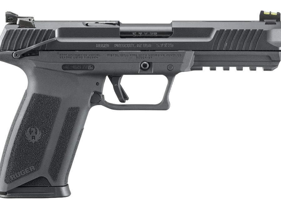 RUGER-57 5.7X28 BLK 5" 10+1 AS 16402 | 2 MAGS|ACCESSORY RAIL