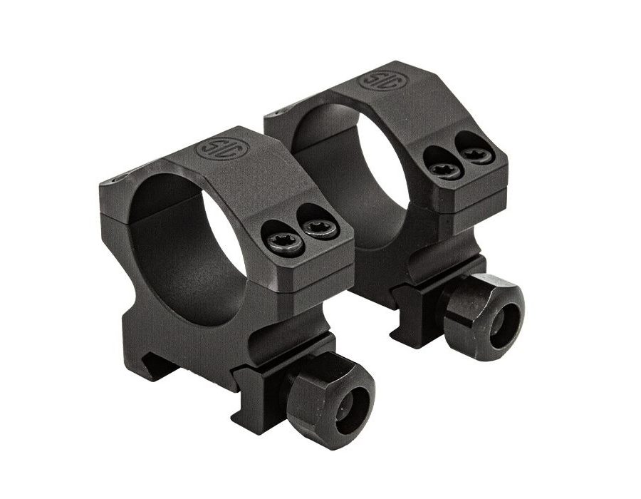 ALPHA1 SCOPE RINGS 35MM HIGH SOA10024|ALUMINUM|MATTE BLACK