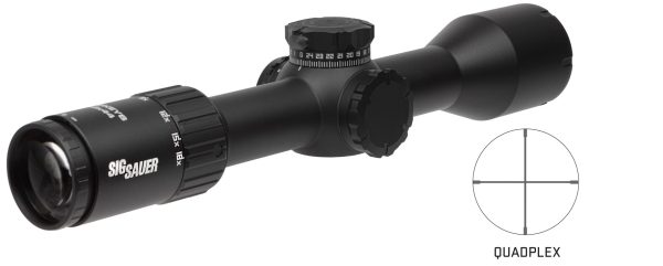 WHISKEY6 3-18X44 30MM QDPLEX QUADPLEX RETICLE | BLACK