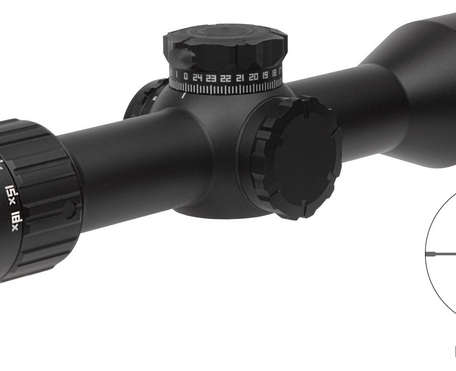 WHISKEY6 3-18X44 30MM QDPLEX QUADPLEX RETICLE | BLACK