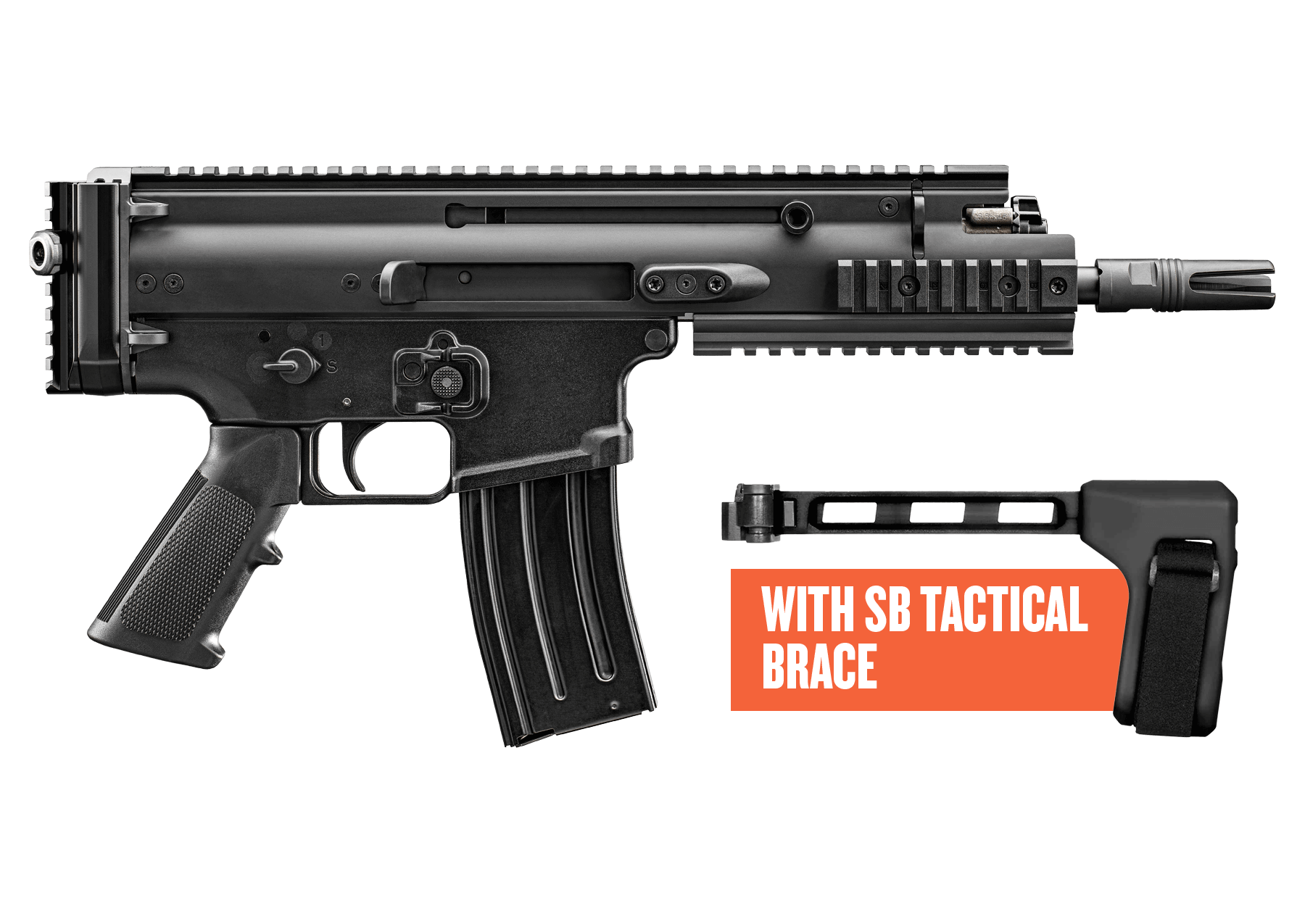 FN SCAR 15P 5.56MM BLK 7.5" BRACE