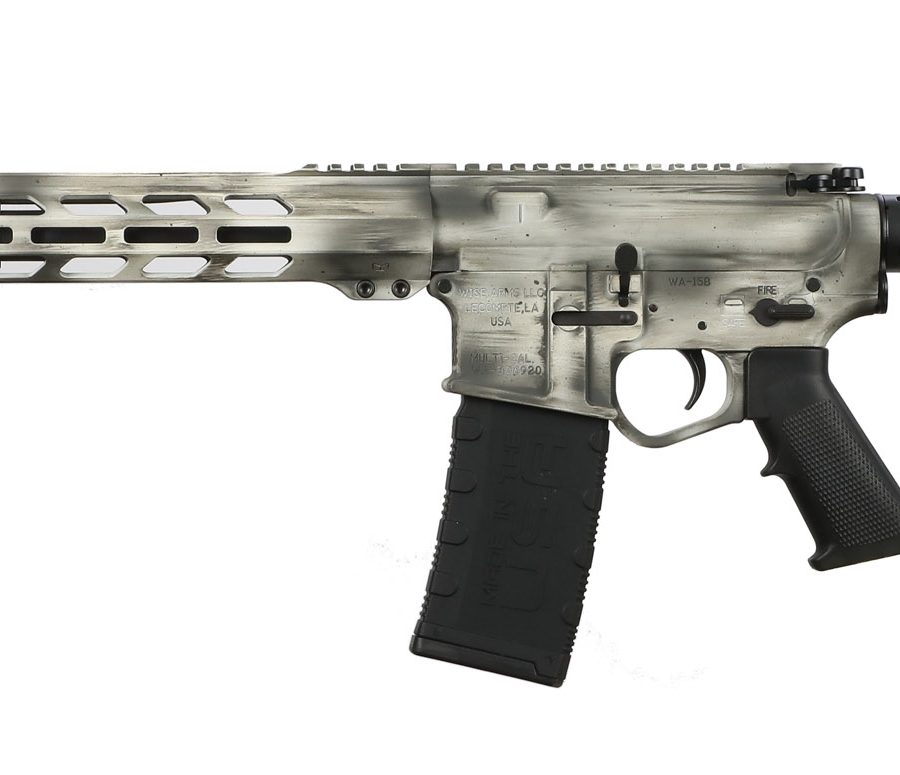 WA-15B 5.56MM WHITE/GRY BW 16" WHITE/SIG GREY BATTLEWORN