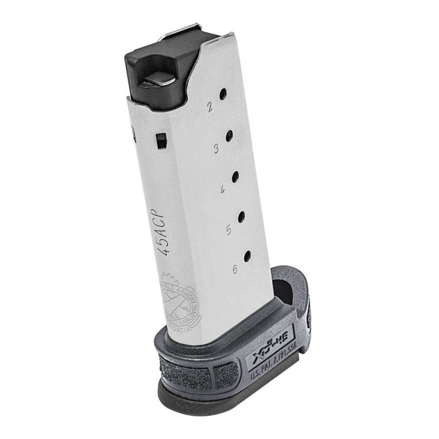 MAGAZINE XDSMOD2 45ACP GRY 6RD W/ GRAY SLEEVE