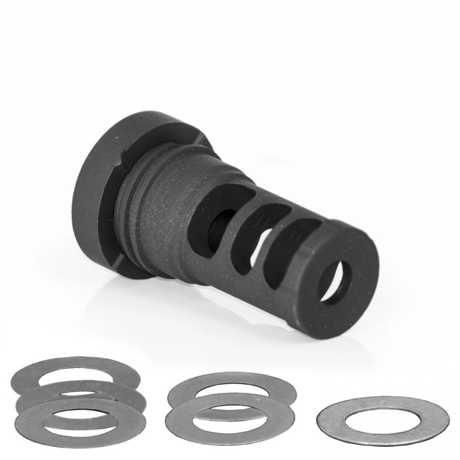 MUZZLE BRAKE 30CAL LTA 1/2-28 INCLUDES SHIM KIT